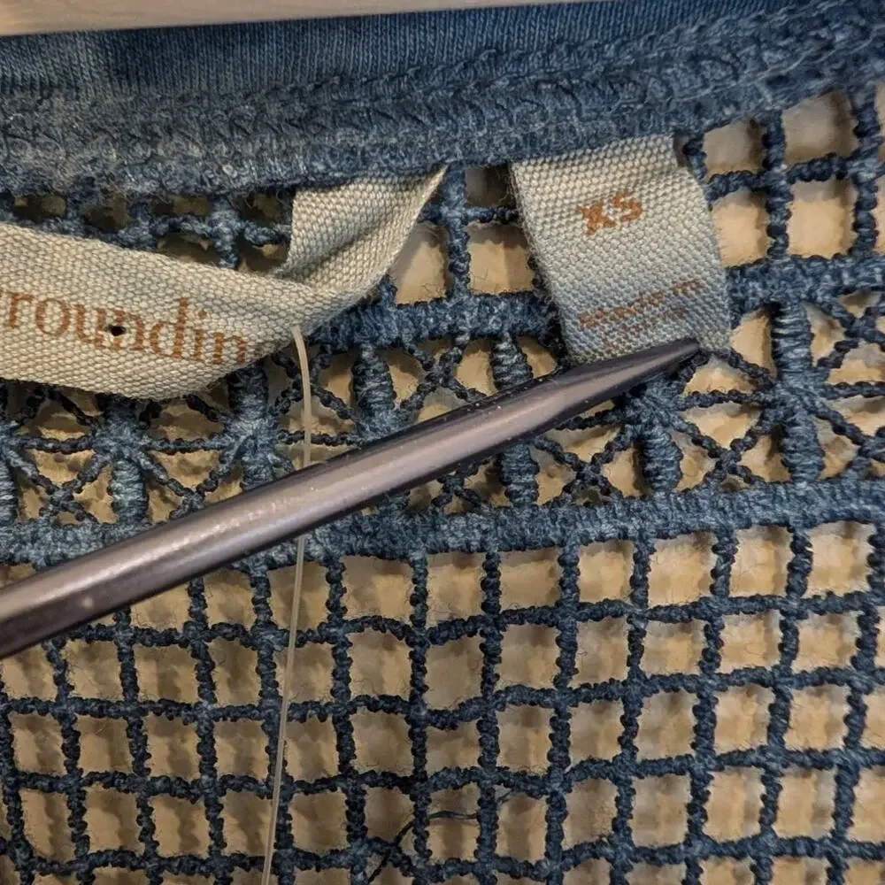 Soft Surroundings Ava Maxi Dress Saxony Blue Boho Lagenlook Coastal - XSize S - Picture 7 of 8